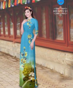 Alternative view of Vải áo dài phong cảnh AD N795