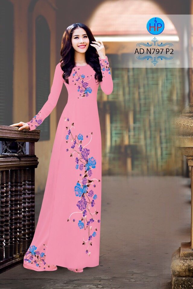 Vải áo dài hoa hồng AD N797 - Ảnh 16