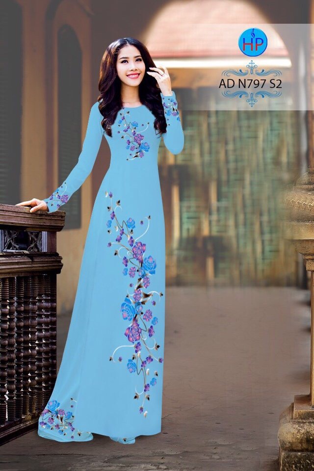 Vải áo dài hoa hồng AD N797 - Ảnh 15