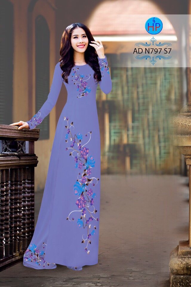 Vải áo dài hoa hồng AD N797 - Ảnh 13