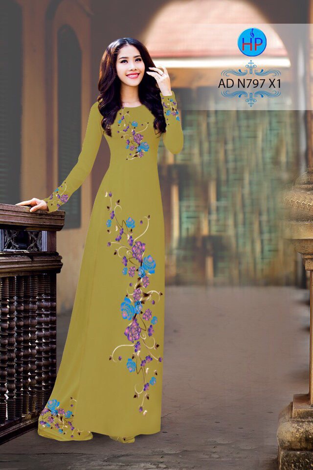 Vải áo dài hoa hồng AD N797 - Ảnh 12