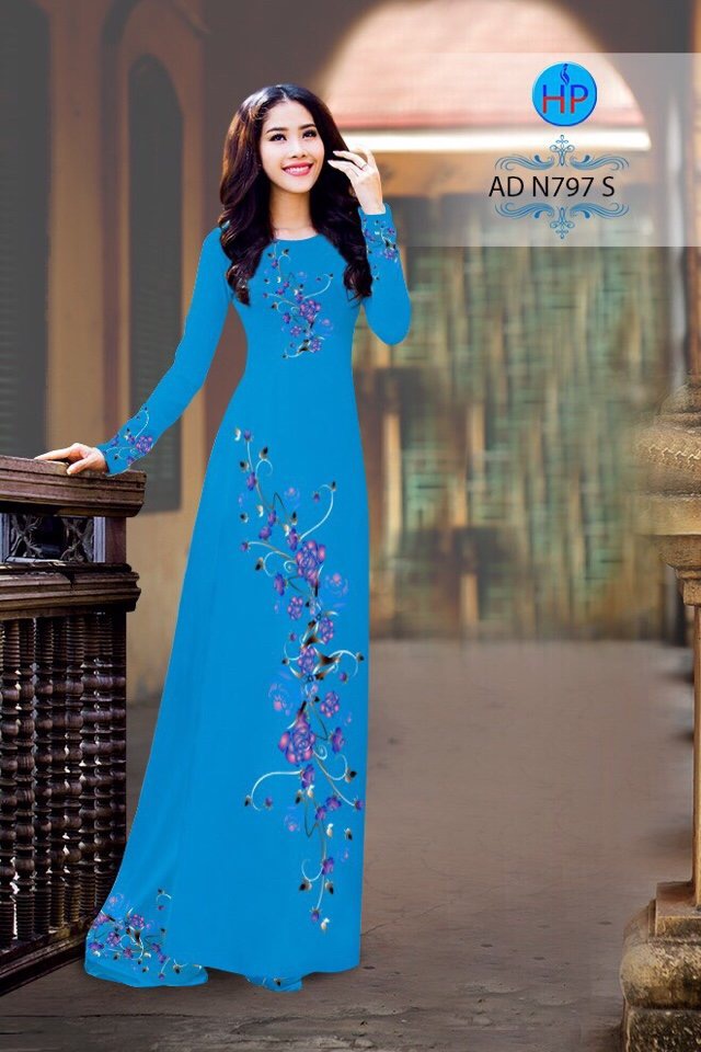 Vải áo dài hoa hồng AD N797 - Ảnh 10