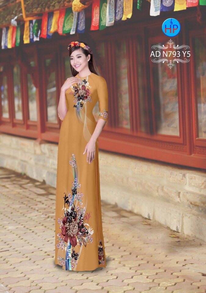 Vải áo dài hoa và bướm AD N793 - Ảnh 18