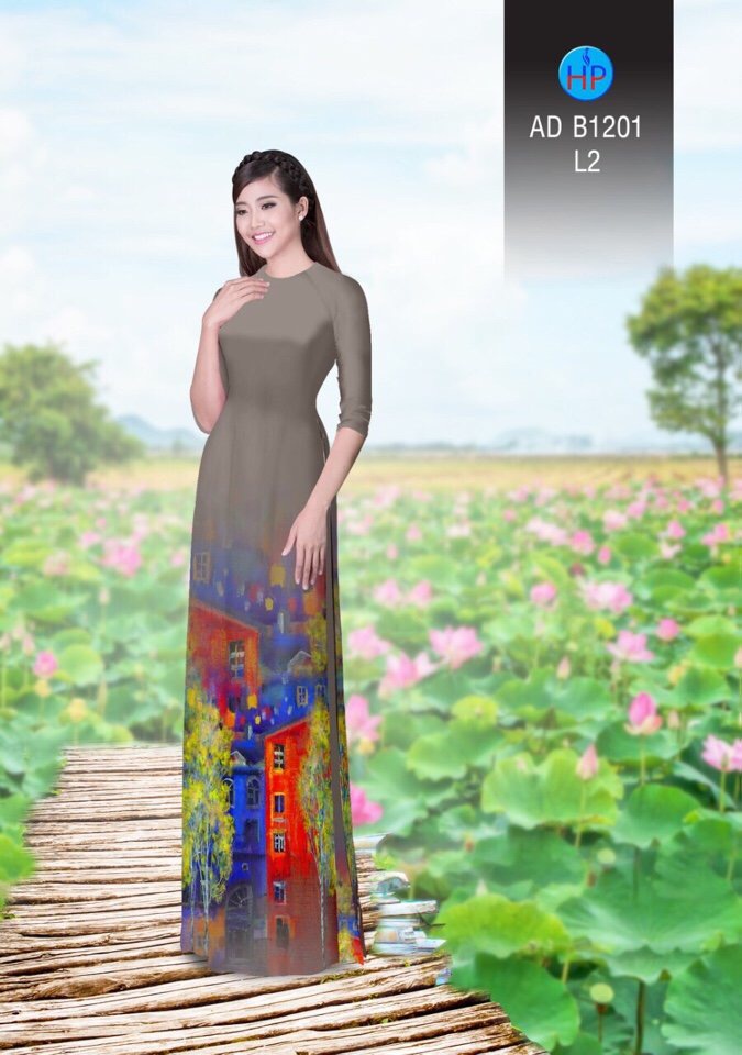 Vải áo dài phong cảnh AD B1201 - Ảnh 19