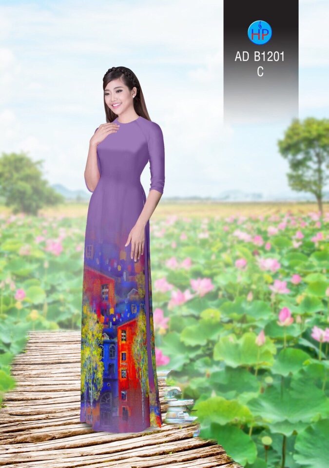 Vải áo dài phong cảnh AD B1201 - Ảnh 16