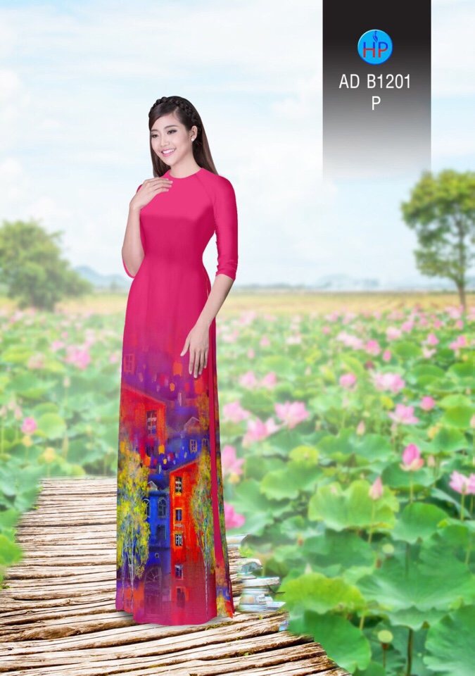 Vải áo dài phong cảnh AD B1201 - Ảnh 13