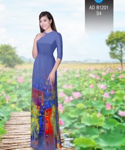 Vải áo dài phong cảnh AD B1201