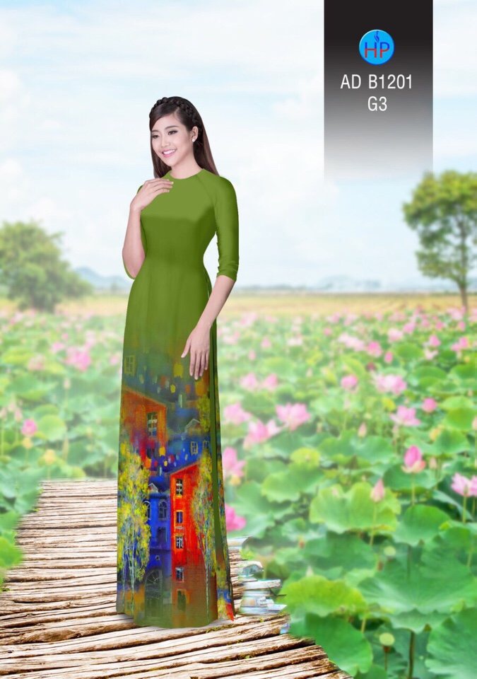 Vải áo dài phong cảnh AD B1201 - Ảnh 8