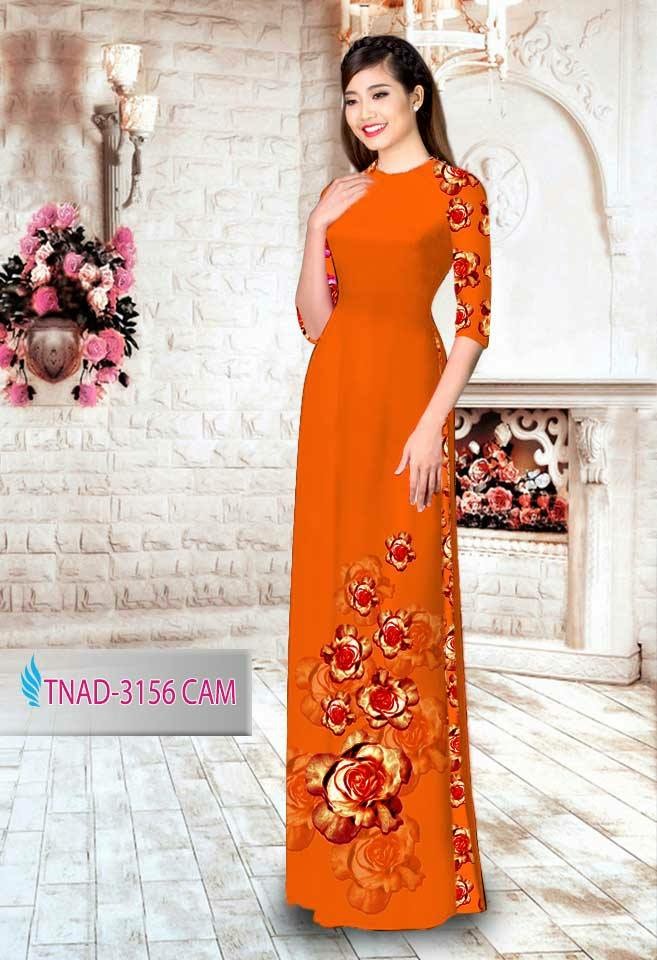 Vải áo dài Hoa hồng TNAD-3156 - Ảnh 10