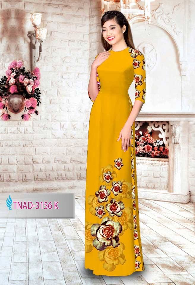 Vải áo dài Hoa hồng TNAD-3156 - Ảnh 9
