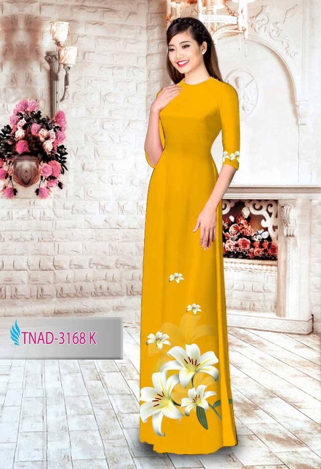 Vải áo dài hoa ly TNAD-3168 - Ảnh 11