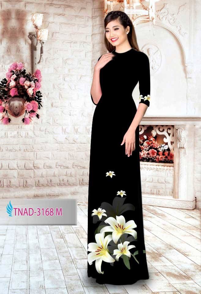 Vải áo dài hoa ly TNAD-3168 - Ảnh 9