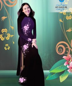 Vải áo dài hoa hồng AD N820