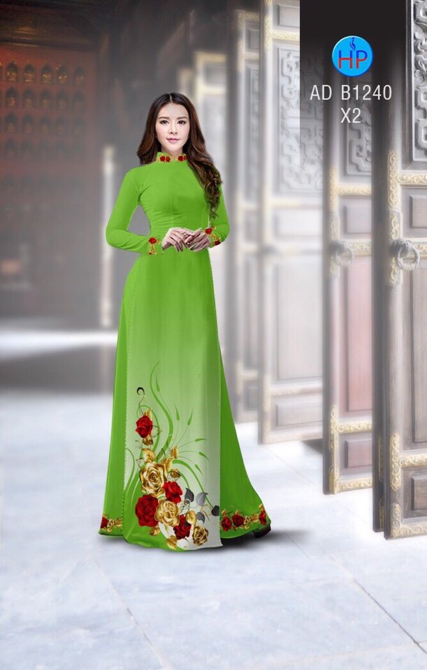 Vải áo dài hoa hồng AD B1240 - Ảnh 19