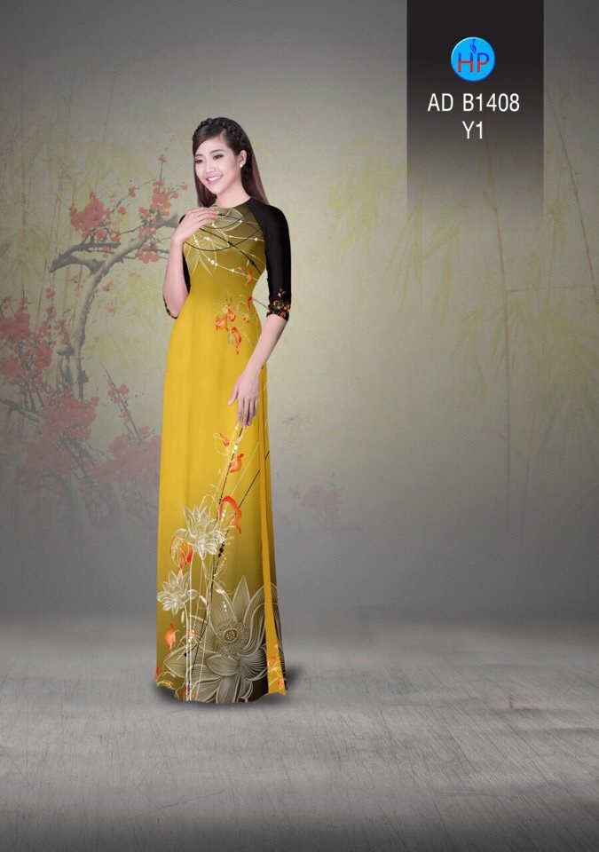 Vải áo dài hoa sen AD B1408 - Ảnh 17