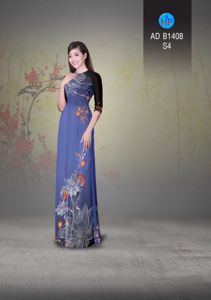 Vải áo dài hoa sen AD B1408 - Ảnh 16