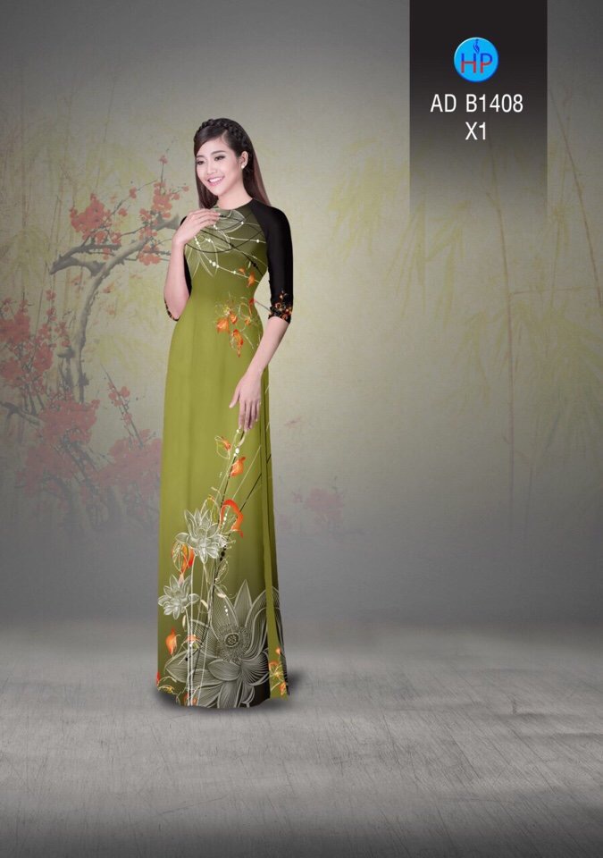 Vải áo dài hoa sen AD B1408 - Ảnh 11