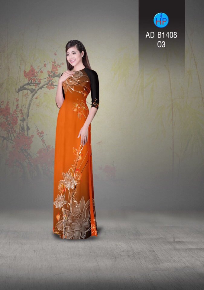 Vải áo dài hoa sen AD B1408 - Ảnh 7