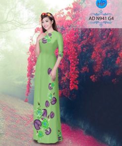 Vải áo dài hoa súng AD N941