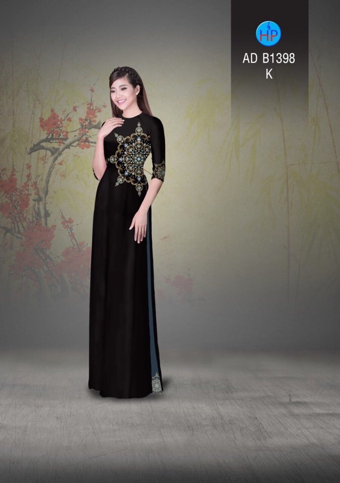 Vải áo dài hoa ngay eo AD B1398 - Ảnh 17
