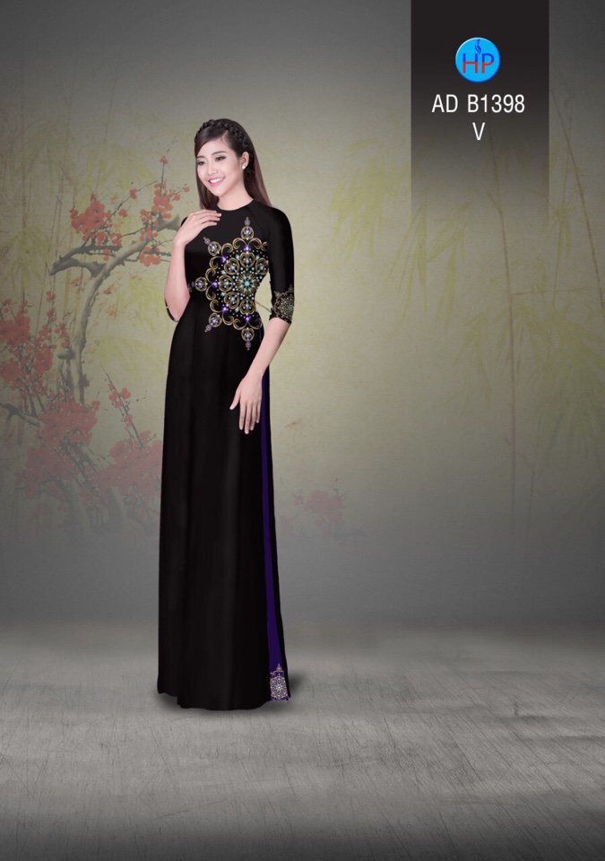 Vải áo dài hoa ngay eo AD B1398 - Ảnh 15