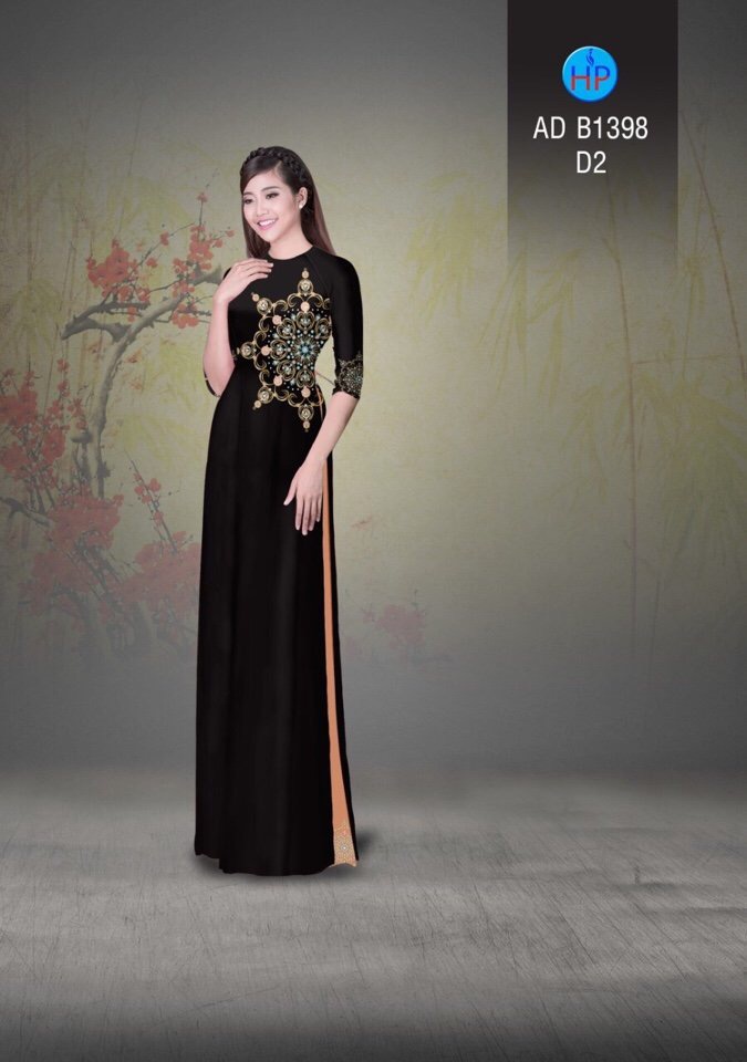 Vải áo dài hoa ngay eo AD B1398 - Ảnh 7