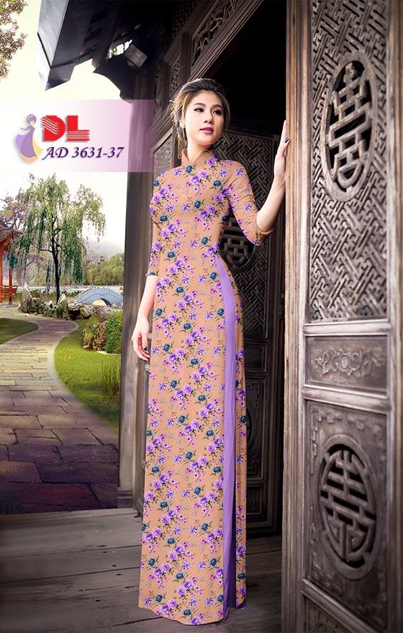 Vải áo dài hoa nguyên áo DLAD-3631 - Ảnh 22