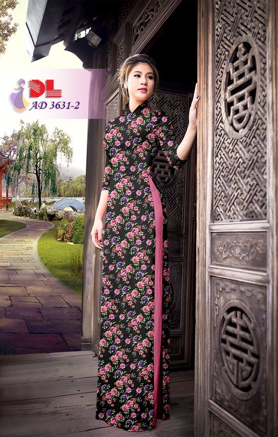 Vải áo dài hoa nguyên áo DLAD-3631 - Ảnh 18