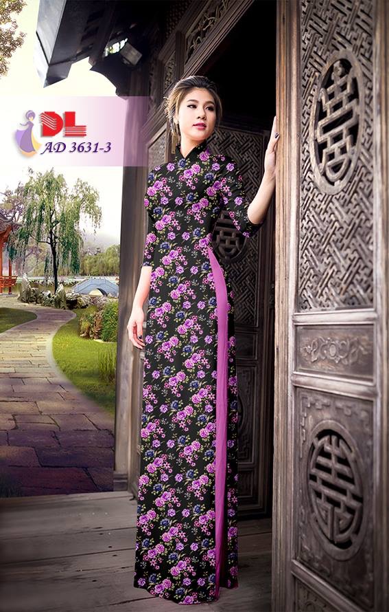 Vải áo dài hoa nguyên áo DLAD-3631 - Ảnh 17