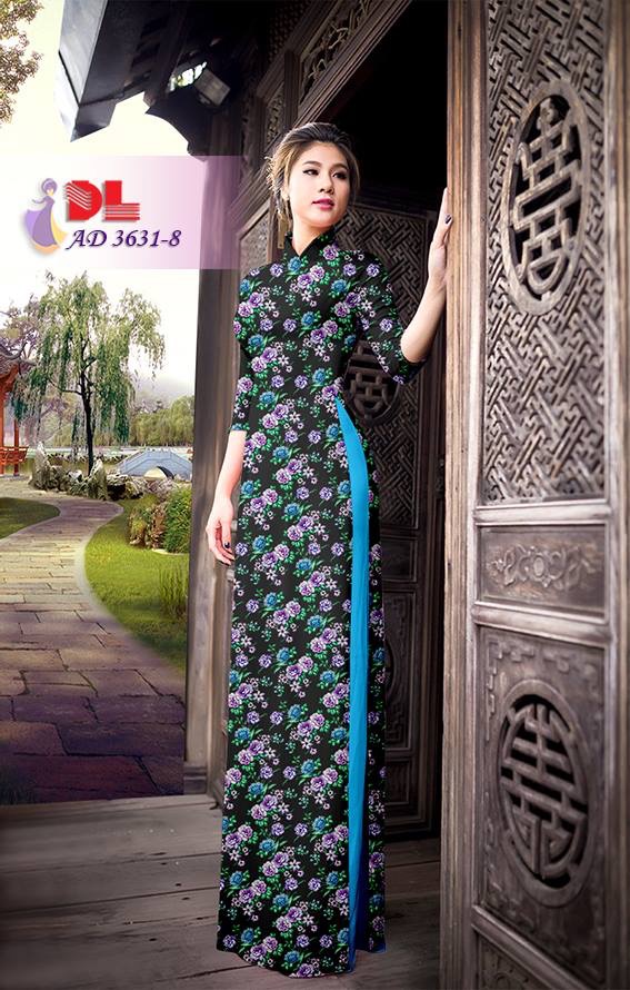 Vải áo dài hoa nguyên áo DLAD-3631 - Ảnh 12