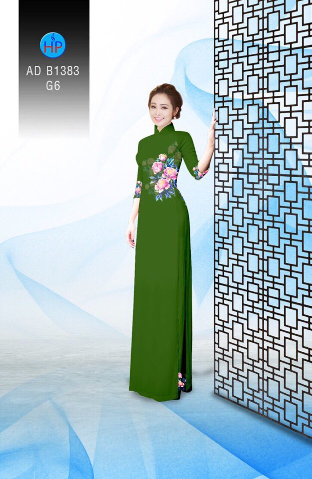 Vải áo dài hoa ngay eo AD B1383 - Ảnh 15