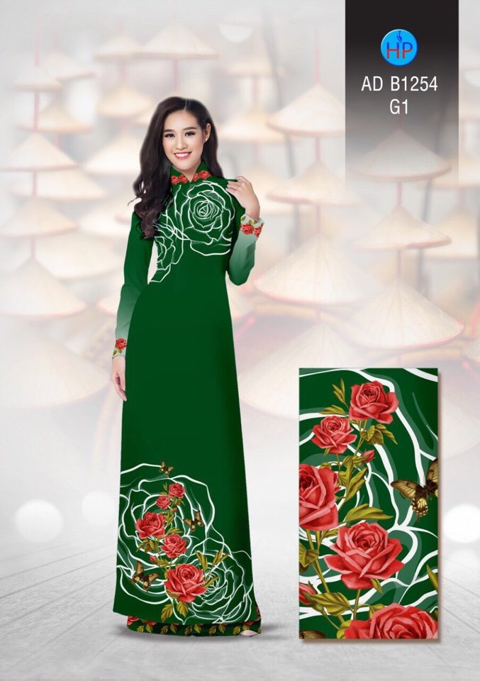 Vải áo dài hoa hồng AD B1254 - Ảnh 19
