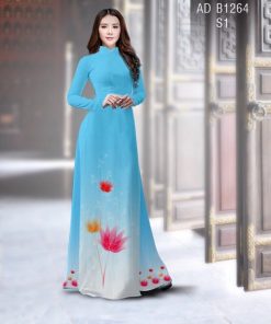 Alternative view of Vải áo dài hoa 3d AD B1264