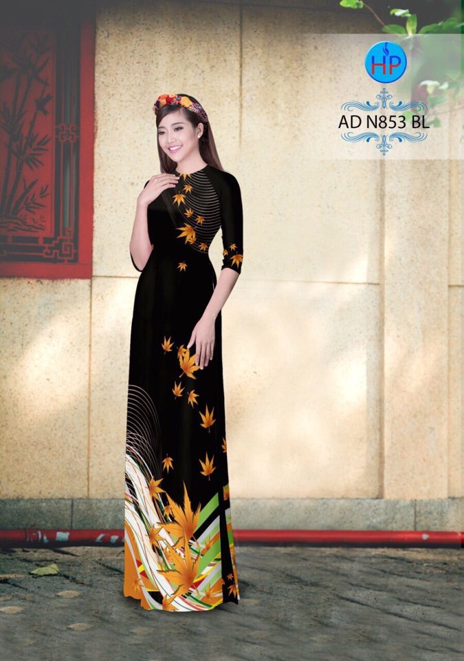 Vải áo dài chiếc lá AD N853