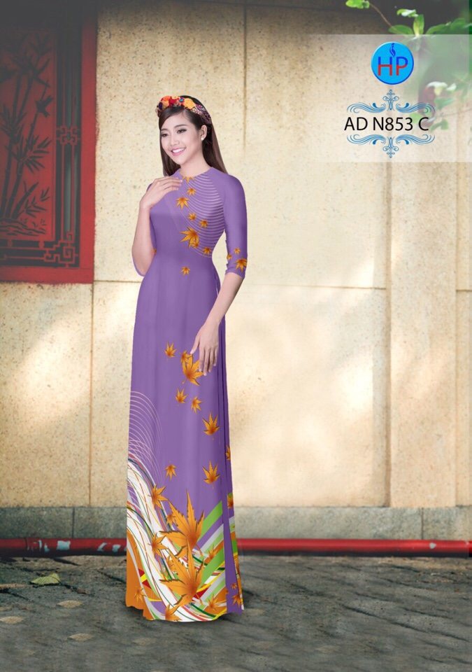 Vải áo dài chiếc lá AD N853 - Ảnh 17