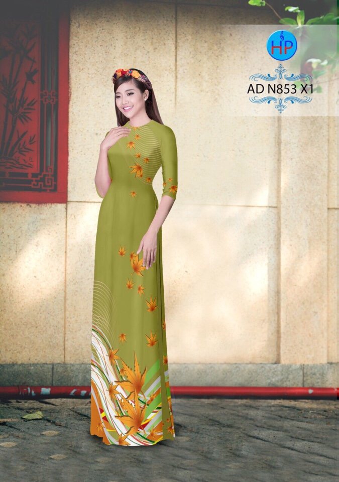 Vải áo dài chiếc lá AD N853 - Ảnh 13
