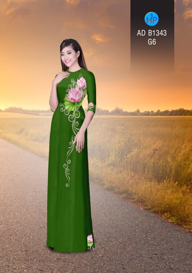 Vải áo dài hoa sen AD B1343 - Ảnh 18