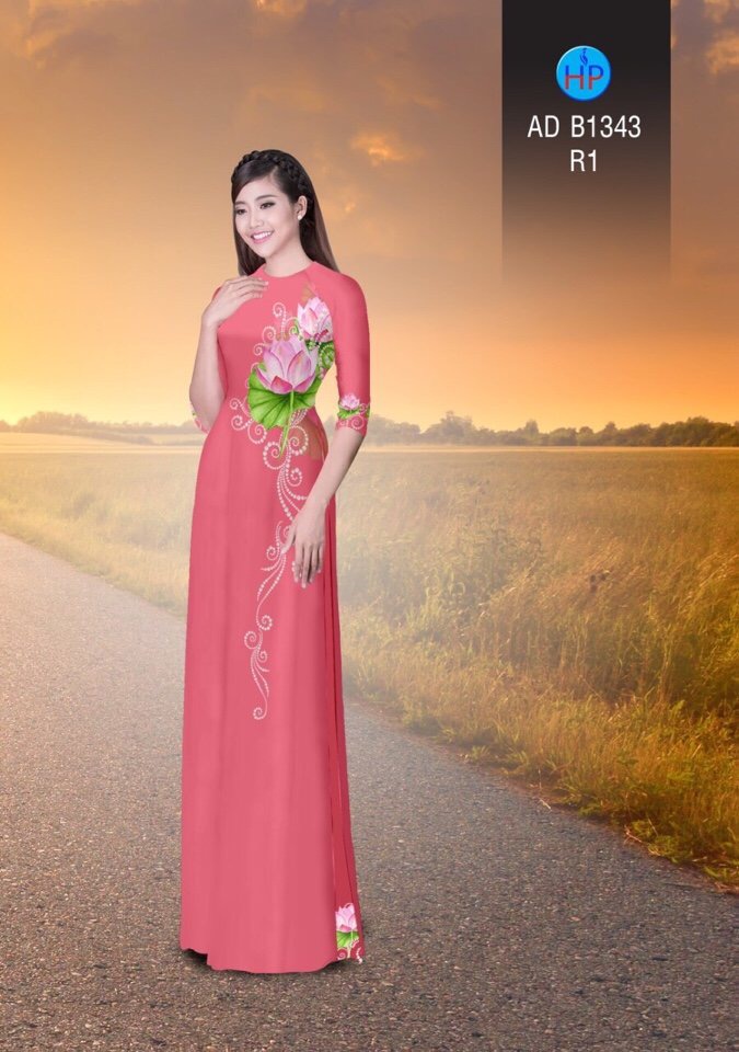 Vải áo dài hoa sen AD B1343 - Ảnh 6