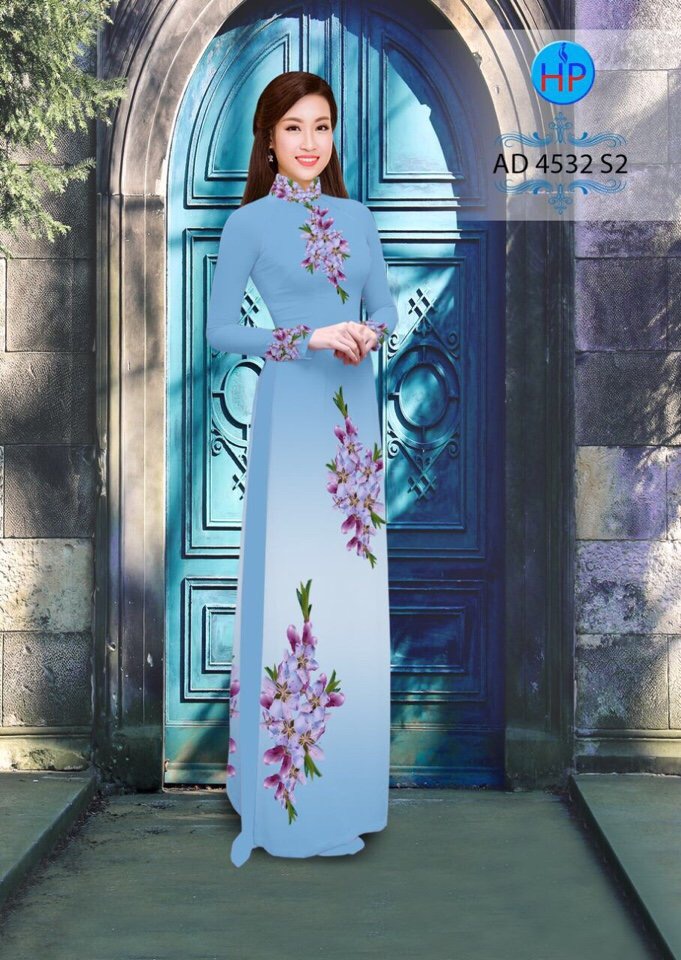 Vải áo dài hoa 3d AD 4532 - Ảnh 17