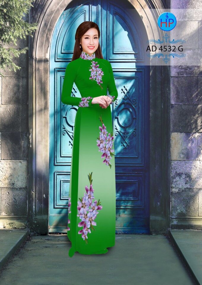 Vải áo dài hoa 3d AD 4532 - Ảnh 7