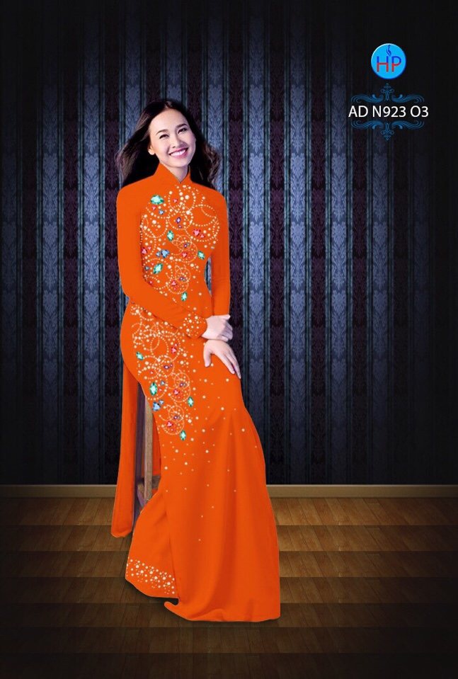 Vải áo dài hoa văn AD N923 - Ảnh 2