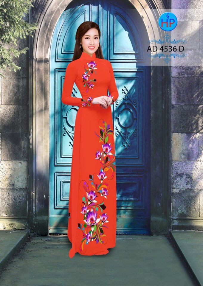 Vải áo dài hoa trên dưới AD 4536 - Ảnh 12
