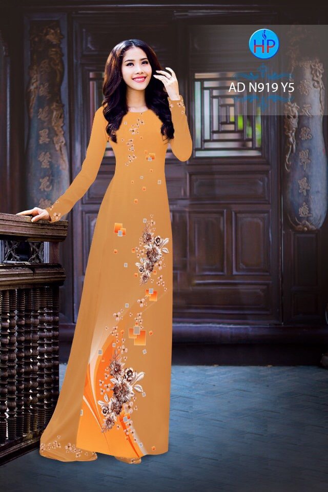 Vải áo dài hoa 3d AD N919 - Ảnh 6