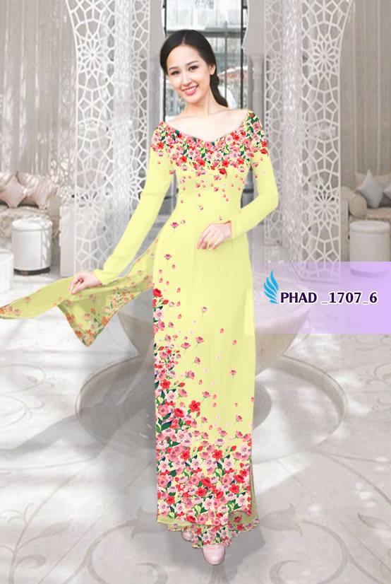 Vải áo dài hoa trên dưới PHAD-1707 - Ảnh 18
