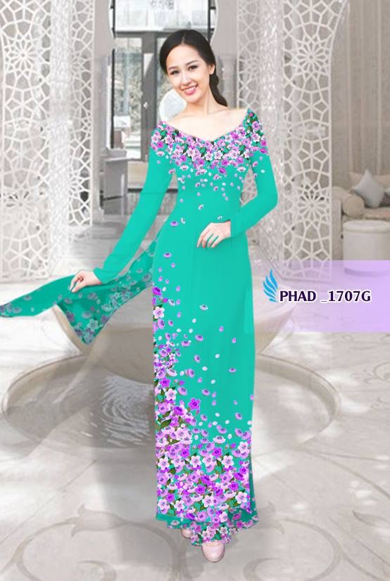 Vải áo dài hoa trên dưới PHAD-1707 - Ảnh 11