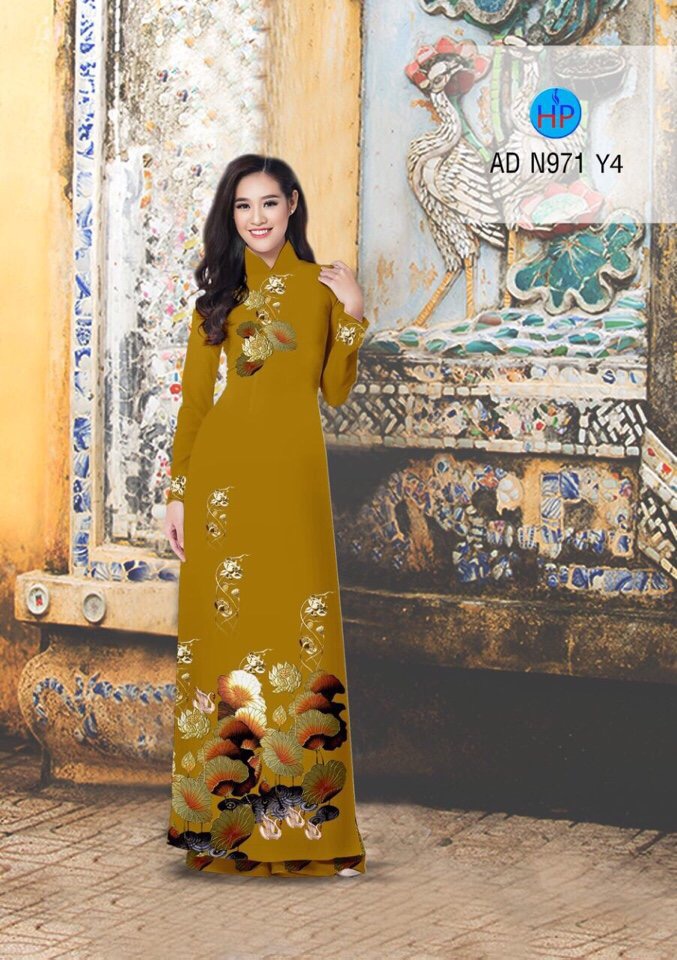 Vải áo dài hoa sen AD N971 - Ảnh 17