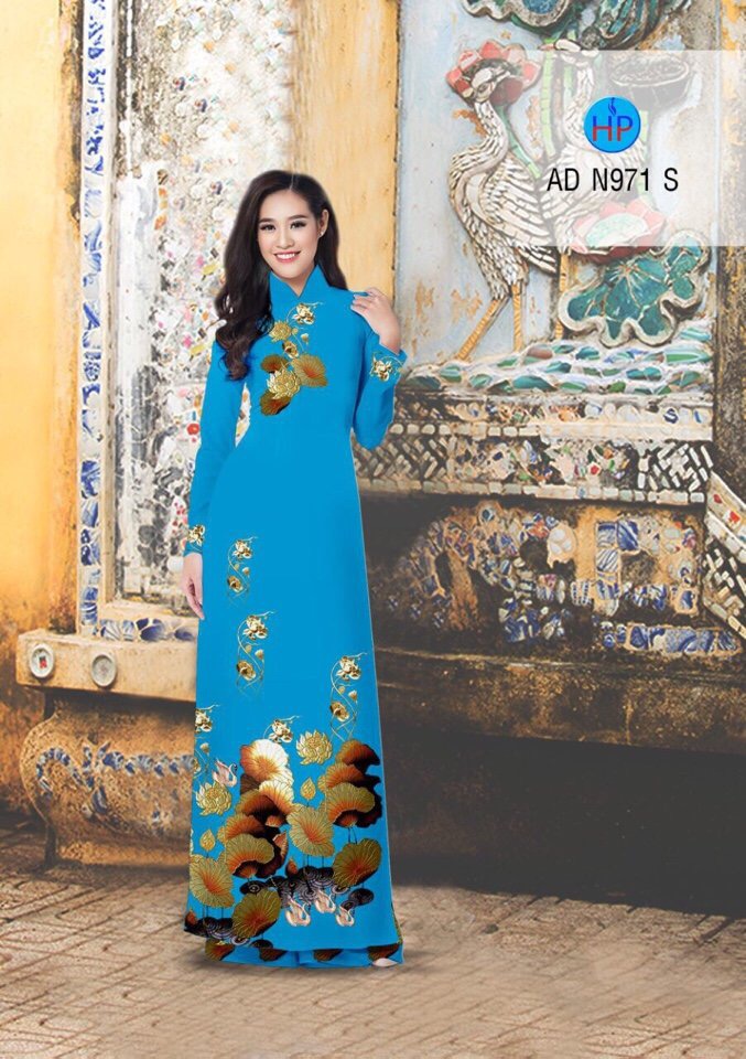 Vải áo dài hoa sen AD N971 - Ảnh 16