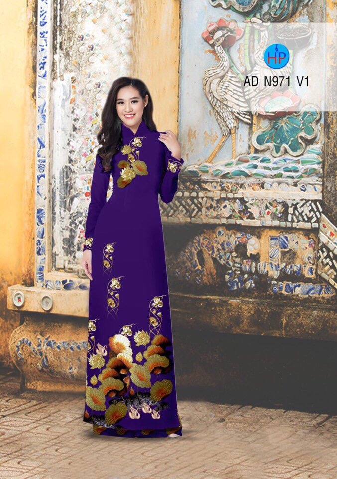Vải áo dài hoa sen AD N971 - Ảnh 15