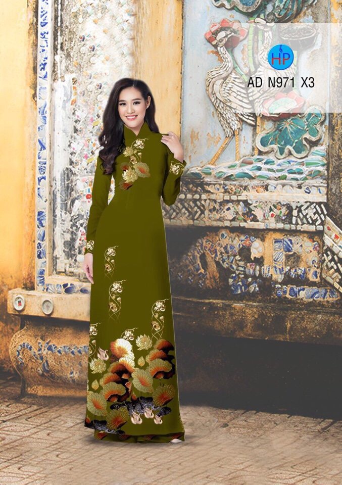 Vải áo dài hoa sen AD N971 - Ảnh 12