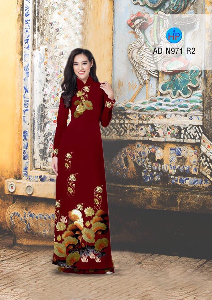 Vải áo dài hoa sen AD N971 - Ảnh 8